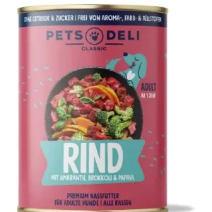 Online Kaufen Pets Deli Rind/Brokkoli 800 Gramm Hundenassfutter
